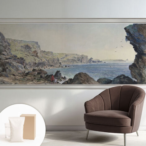 Carta Da Parati Con Design Moderno - Per Rinnovamento Rapido - Non-Woven - Per Interni Moderni Una costa tranquilla 250x104 cm