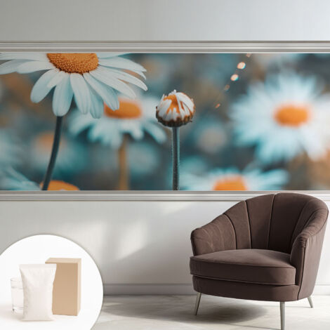 Carta Da Parati Con Design Moderno - Per Rinnovamento Rapido - Non-Woven - Per Interni Moderni Una delizia alla camomilla 250x104 cm
