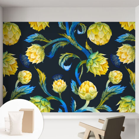 Carta Da Parati Con Design Moderno - Per Rinnovamento Rapido - Non-Woven - Per Interni Moderni Virtuoso delle piante 152x104 cm