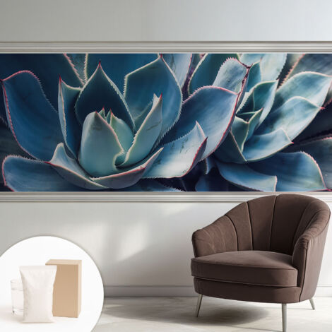 Carta Da Parati Facile Da Installare - Vlies Per Arredamento Interno - Per Pareti - Stile Moderno - Con Colla Gratuita Aloe verde 250x104 cm