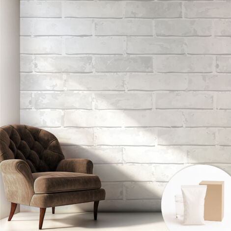 Carta Da Parati Facile Da Installare - Vlies Per Arredamento Interno - Per Pareti - Stile Moderno - Con Colla Gratuita muro di mattoni 250x250 cm