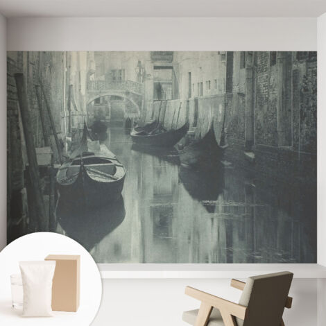 Carta Da Parati Facile Da Installare - Vlies Per Arredamento Interno - Per Pareti - Stile Moderno - Con Colla Gratuita Vecchio canale 152x104 cm