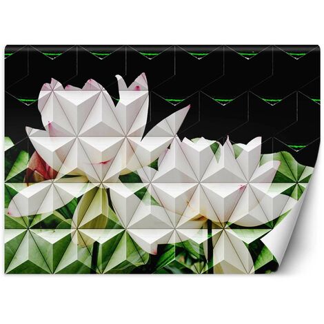 Carta Da Parati, Fiore di loto geometrico - 150x105