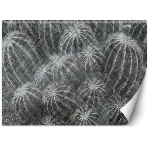 Carta Da Parati, Fiori di cactus grigio - 368x254