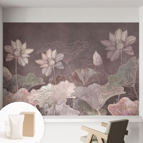 Carta Da Parati - Fotomurale In Vlies - per Decorazione pareti - Per La Cucina Camera Da Letto Per La Soggiorno Botanica pacifica 152x104 cm