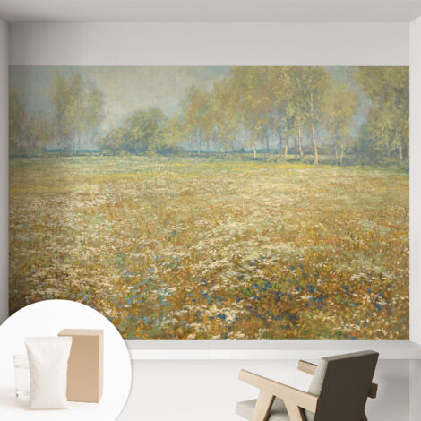 Carta Da Parati - Fotomurale In Vlies - per Decorazione pareti - Per La Cucina Camera Da Letto Per La Soggiorno Campo fiorito 152x104 cm