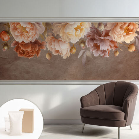 Carta Da Parati - Fotomurale In Vlies - per Decorazione pareti - Per La Cucina Camera Da Letto Per La Soggiorno Eleganza floreale 250x104 cm
