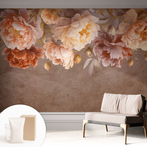 Carta Da Parati - Fotomurale In Vlies - per Decorazione pareti - Per La Cucina Camera Da Letto Per La Soggiorno Eleganza floreale 312x219 cm