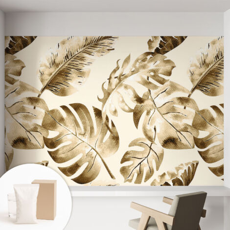 Carta Da Parati - Fotomurale In Vlies - per Decorazione pareti - Per La Cucina Camera Da Letto Per La Soggiorno flora esotica 152x104 cm