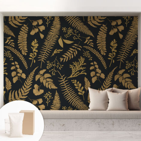 Carta Da Parati - Fotomurale In Vlies - per Decorazione pareti - Per La Cucina Camera Da Letto Per La Soggiorno Foglie botaniche 208x146 cm