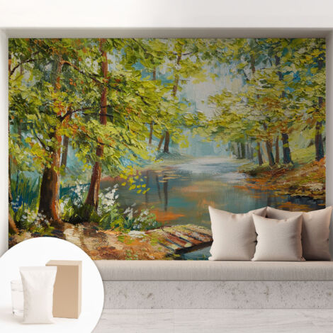 Carta Da Parati - Fotomurale In Vlies - per Decorazione pareti - Per La Cucina Camera Da Letto Per La Soggiorno Lago idilliaco 208x146 cm