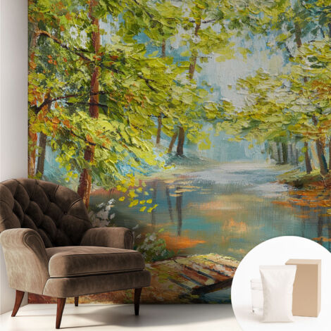 Carta Da Parati - Fotomurale In Vlies - per Decorazione pareti - Per La Cucina Camera Da Letto Per La Soggiorno Lago idilliaco 250x250 cm