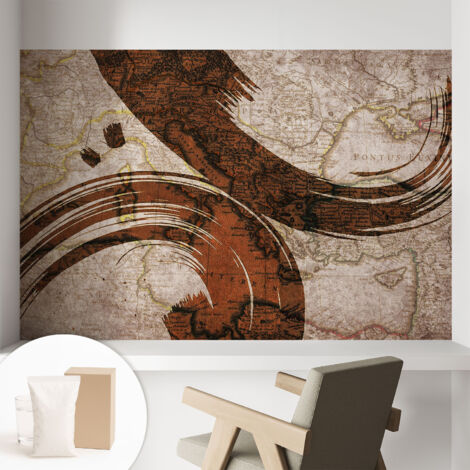 Carta Da Parati - Fotomurale In Vlies - per Decorazione pareti - Per La Cucina Camera Da Letto Per La Soggiorno Mappa artistica 104x70 cm