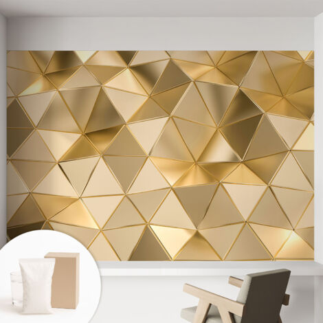 Carta Da Parati - Fotomurale In Vlies - per Decorazione pareti - Per La Cucina Camera Da Letto Per La Soggiorno Modelli triangolari 152x104 cm