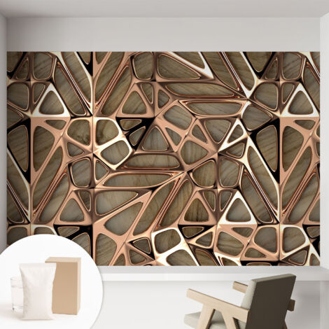 Carta Da Parati - Fotomurale In Vlies - per Decorazione pareti - Per La Cucina Camera Da Letto Per La Soggiorno Modello geometrico 152x104 cm