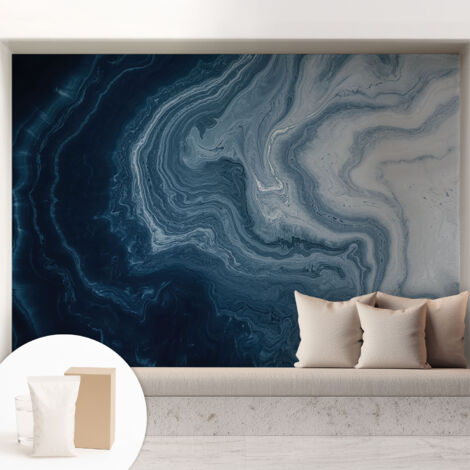 Carta Da Parati - Fotomurale In Vlies - per Decorazione pareti - Per La Cucina Camera Da Letto Per La Soggiorno Onde blu 208x146 cm