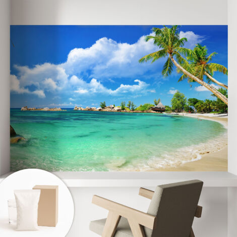 Carta Da Parati - Fotomurale In Vlies - per Decorazione pareti - Per La Cucina Camera Da Letto Per La Soggiorno Paradiso tropicale 104x70 cm