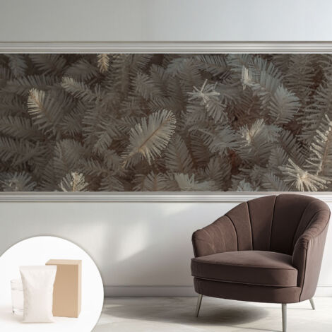 Carta Da Parati - Fotomurale In Vlies - per Decorazione pareti - Per La Cucina Camera Da Letto Per La Soggiorno Rami ghiacciati 250x104 cm