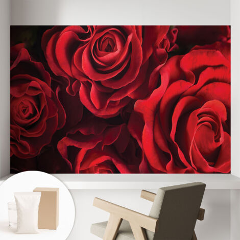 Carta Da Parati - Fotomurale In Vlies - per Decorazione pareti - Per La Cucina Camera Da Letto Per La Soggiorno Rose rosse 104x70 cm