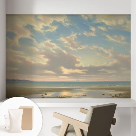 Carta Da Parati - Fotomurale In Vlies - per Decorazione pareti - Per La Cucina Camera Da Letto Per La Soggiorno Una spiaggia tranquilla 104x70 cm