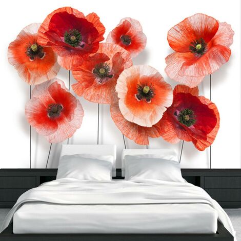 Carta Da Parati Fotomurale - Nine Poppies 100x70cm Erroi