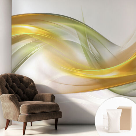 Carta Da Parati In Vlies Decorativa Per Pareti - Con Motivi Moderni - Con Colori Intensi - Per Ufficio Armonia fluida 250x250 cm
