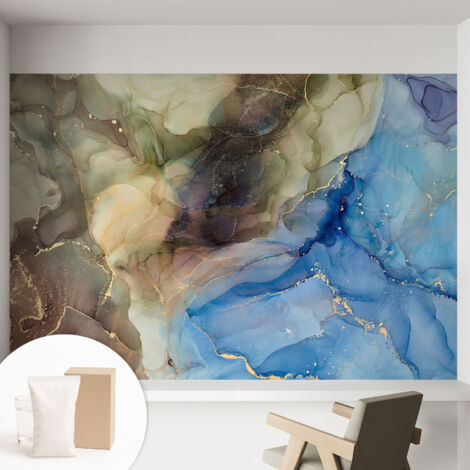 Carta Da Parati In Vlies Decorativa Per Pareti - Con Motivi Moderni - Con Colori Intensi - Per Ufficio astratto colorato 152x104 cm