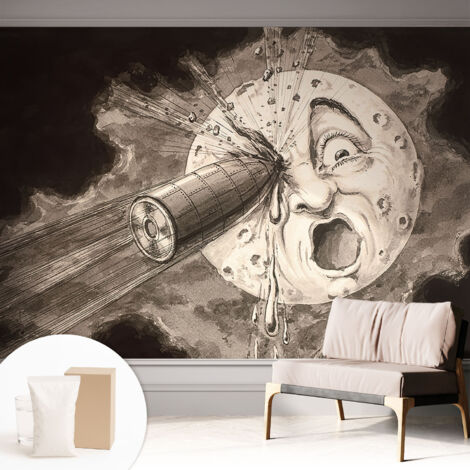 Carta Da Parati In Vlies Decorativa Per Pareti - Con Motivi Moderni - Con Colori Intensi - Per Ufficio Collisione cosmica 312x219 cm