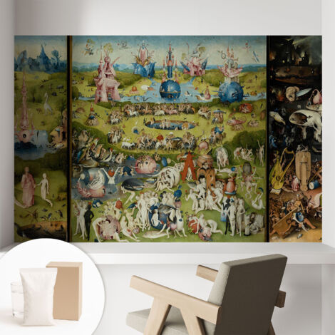 Carta Da Parati In Vlies Decorativa Per Pareti - Con Motivi Moderni - Con Colori Intensi - Per Ufficio Il giardino segreto 104x70 cm