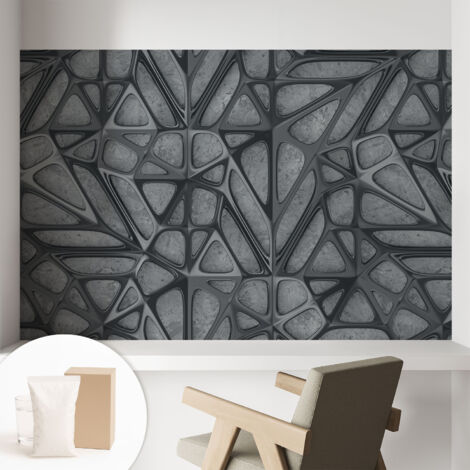 Carta Da Parati In Vlies Decorativa Per Pareti - Con Motivi Moderni - Con Colori Intensi - Per Ufficio Motivi geometrici 104x70 cm