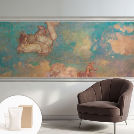 Carta Da Parati In Vlies Decorativa Per Pareti - Con Motivi Moderni - Con Colori Intensi - Per Ufficio Pegasi celestiali 250x104 cm