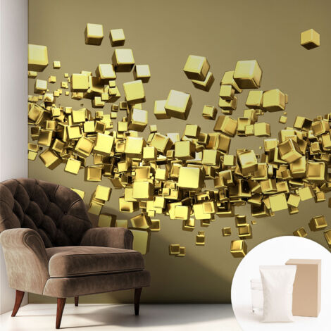 Carta Da Parati In Vlies - Fotomurale - Decorazione Paretie - Per Camera Da Letto - Per Soggiorno - Con Colla Gratuita Cubi creativi 250x250 cm