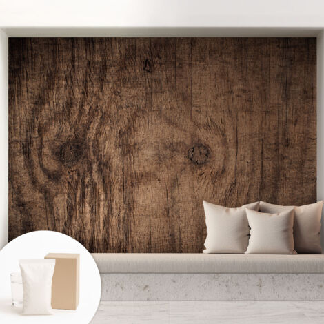 Carta Da Parati In Vlies - Fotomurale - Decorazione Paretie - Per Camera Da Letto - Per Soggiorno - Con Colla Gratuita Legno rustico 208x146 cm