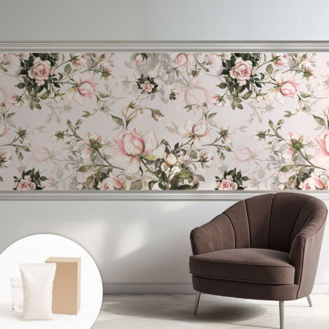 Carta Da Parati In Vlies - Fotomurale - Decorazione Paretie - Per Camera Da Letto - Per Soggiorno - Con Colla Gratuita Motivo floreale 250x104 cm