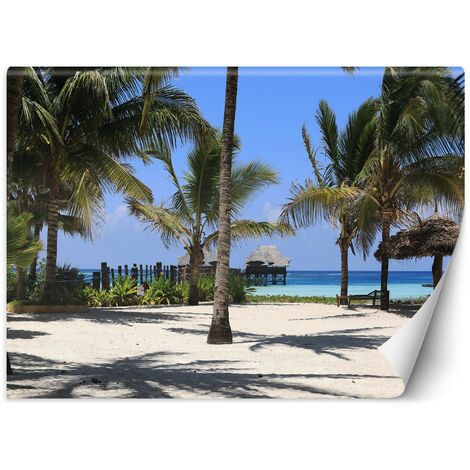 Carta Da Parati, Maldive Spiaggia Paradiso delle Palme - 350x245