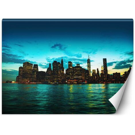 Carta Da Parati, Manhattan al tramonto - 150x105