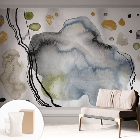 Carta Da Parati - Mural - Con Sala Da Pranzo - Camera Da Letto - Cameretta - Con Colla Gratuita Acquerello astratto 312x219 cm