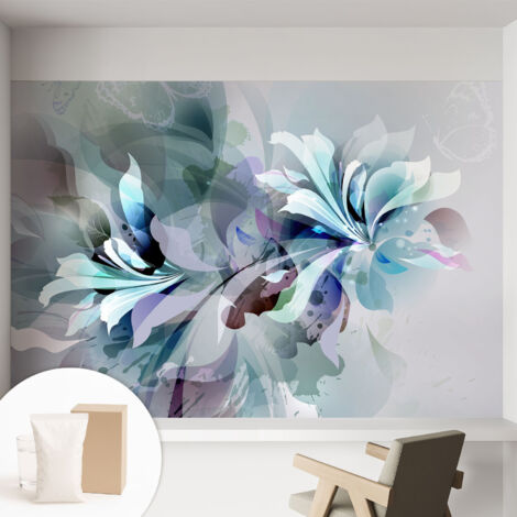 Carta Da Parati - Mural - Con Sala Da Pranzo - Camera Da Letto - Cameretta - Con Colla Gratuita Astrazione floreale 152x104 cm
