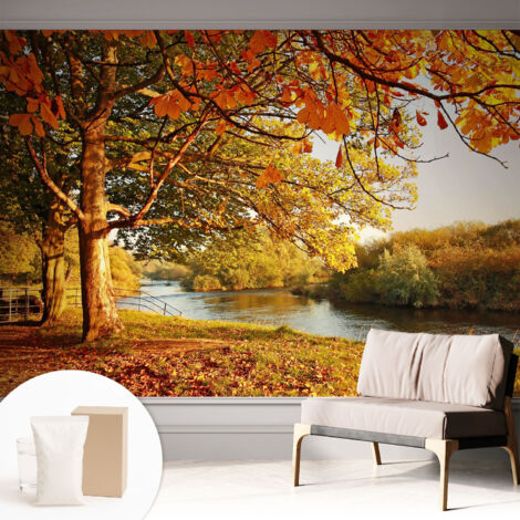 Carta Da Parati - Mural - Con Sala Da Pranzo - Camera Da Letto - Cameretta - Con Colla Gratuita Autunno costiero 312x219 cm