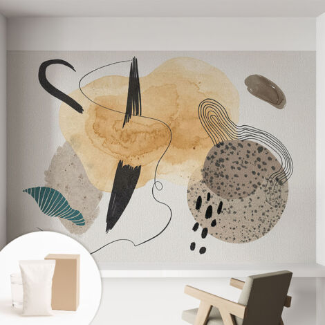 Carta Da Parati - Mural - Con Sala Da Pranzo - Camera Da Letto - Cameretta - Con Colla Gratuita Composizione astratta 152x104 cm
