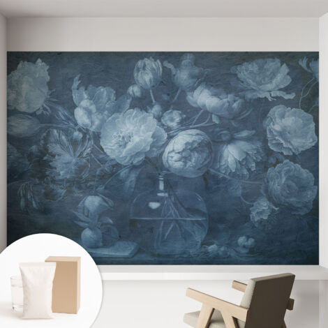 Carta Da Parati - Mural - Con Sala Da Pranzo - Camera Da Letto - Cameretta - Con Colla Gratuita Composizione floreale 152x104 cm