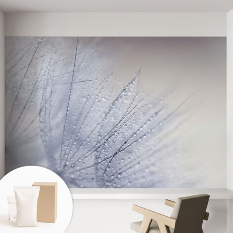 Carta Da Parati - Mural - Con Sala Da Pranzo - Camera Da Letto - Cameretta - Con Colla Gratuita dente di leone rugiadoso 152x104 cm
