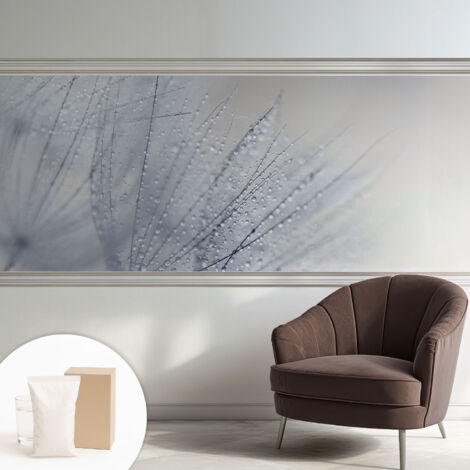 Carta Da Parati - Mural - Con Sala Da Pranzo - Camera Da Letto - Cameretta - Con Colla Gratuita dente di leone rugiadoso 250x104 cm
