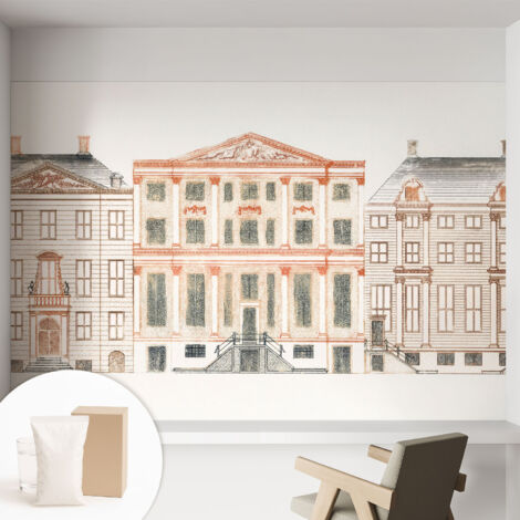 Carta Da Parati - Mural - Con Sala Da Pranzo - Camera Da Letto - Cameretta - Con Colla Gratuita Edifici classici 152x104 cm