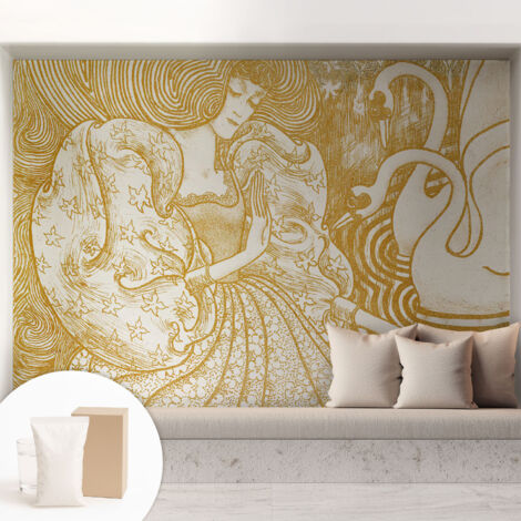 Carta Da Parati - Mural - Con Sala Da Pranzo - Camera Da Letto - Cameretta - Con Colla Gratuita Eleganza femminile 208x146 cm