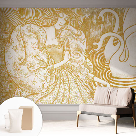 Carta Da Parati - Mural - Con Sala Da Pranzo - Camera Da Letto - Cameretta - Con Colla Gratuita Eleganza femminile 312x219 cm