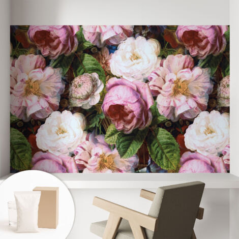 Carta Da Parati - Mural - Con Sala Da Pranzo - Camera Da Letto - Cameretta - Con Colla Gratuita Eleganza floreale 104x70 cm