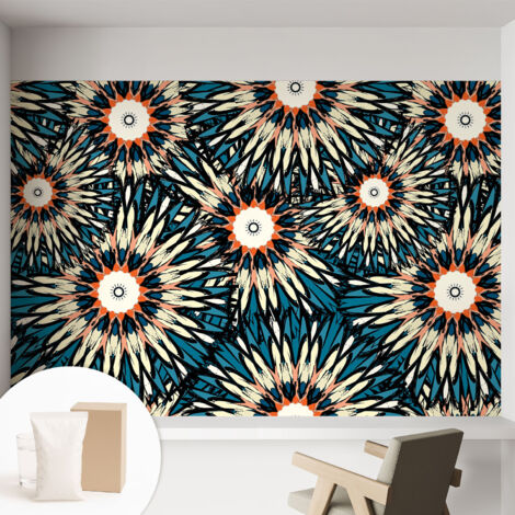 Carta Da Parati - Mural - Con Sala Da Pranzo - Camera Da Letto - Cameretta - Con Colla Gratuita Energia floreale 152x104 cm