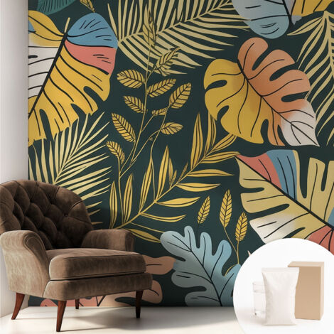 Carta Da Parati - Mural - Con Sala Da Pranzo - Camera Da Letto - Cameretta - Con Colla Gratuita Energia tropicale 250x250 cm