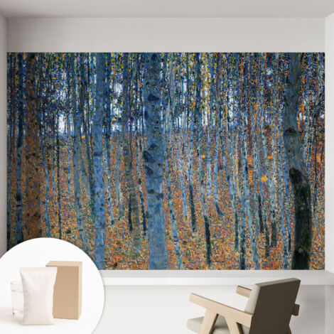 Carta Da Parati - Mural - Con Sala Da Pranzo - Camera Da Letto - Cameretta - Con Colla Gratuita Foresta di betulle 152x104 cm